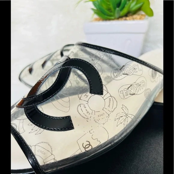 🍾🥂SOLD🥳Chanel Transparent Mule Sandals - Picture 9 of 11